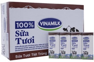 Thùng 48 hộp sữa tươi socola Vinamilk 100% Sữa Tươi 180ml
