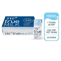 thùng 48 hộp sữa tươi TH true milk có đường 180ml