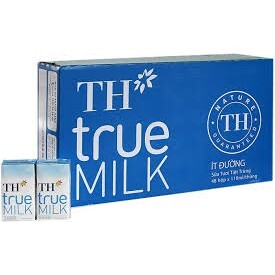 Thùng 48 hộp sữa tươi tiệt trùng ít đường TH true MILK 110ml
