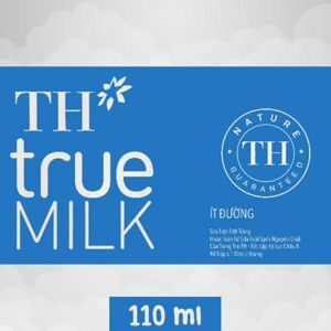 Thùng 48 hộp sữa tươi tiệt trùng ít đường TH true MILK 110ml