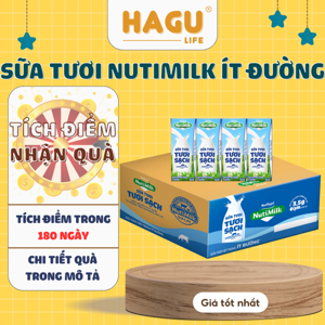 Thùng 48 hộp sữa tươi tiệt trùng ít đường Nutimilk Newzealand 110ml