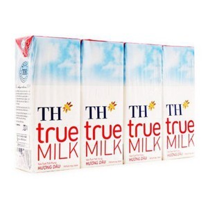 Thùng 48 hộp sữa tươi tiệt trùng hương dâu TH true MILK 180ml