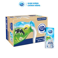 Thùng 48 Hộp Sữa Tươi Tiệt Trùng Dutch Lady Cô Gái Hà Lan Không Đường 48X180ml