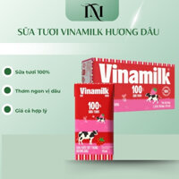 Thùng 48 hộp sữa tươi tiệt trùng Vinamilk 100% Hương Dâu 110ml