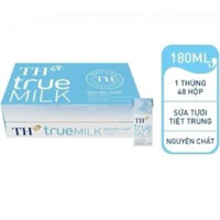 Thùng 48 Hộp Sữa Tươi Tiệt Trùng Nguyên Chất Không Đường TH True MILK 180ml