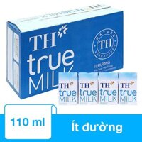 Thùng 48 hộp sữa tươi tiệt trùng TH true MILK ít đường 110 ml (từ 1 tuổi)
