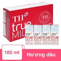 Thùng 48 hộp sữa tươi tiệt trùng TH true MILK có đường hương dâu 180 ml (từ 1 tuổi)