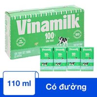 Thùng 48 hộp sữa tươi tiệt trùng Vinamilk có đường 110 ml (từ 1 tuổi)