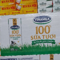 Thùng 48 Hộp Sữa Tươi Tiệt Trùng Vinamilk 100% Có Đường 180ml