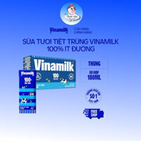 Thùng 48 Hộp Sữa tươi tiệt trùng Vinamilk 100% Ít Đường 180ml
