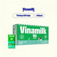 Thùng 48 Hộp Sữa Tươi Tiệt Trùng Vinamilk 100 Có Đường 110ml