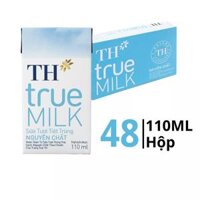 Thùng 48 hộp sữa tươi tiệt trùng TH True Milk nguyên chất 110ml