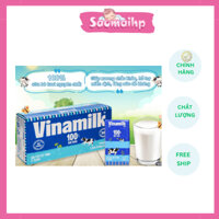 Thùng 48 hộp sữa tươi tiệt trùng 100% Vinamilk ít đường,  110ml
