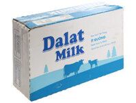 Thùng 48 hộp sữa tươi tiệt trùng ít đường Dalat Milk 180ml