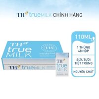 Thùng 48 hộp sữa tươi tiệt trùng TH true MILK không đường 110 ml