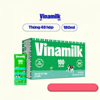 Thùng 48 Hộp Sữa Tươi Tiệt Trùng Vinamilk 100% Có Đường (180ml)