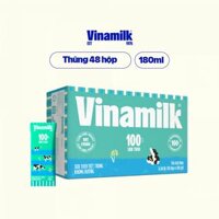 Thùng 48 Hộp Sữa Tươi Tiệt Trùng Vinamilk 100 Không Đường 180ml  Hộp