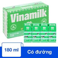 Thùng 48 hộp sữa tươi tiệt trùng Vinamilk có đường 180 ml (từ 1 tuổi)