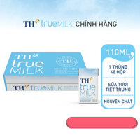 Thùng 48 hộp sữa tươi tiệt trùng nguyên chất TH True Milk 110ml (110ml x 48)