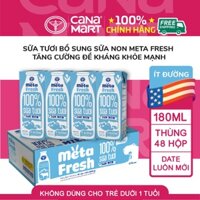 Thùng 48 hộp sữa tươi Nutricare Meta Fresh Ít Đường sữa non tăng cường miễn dịch