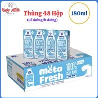 Thùng 48 Hộp Sữa Tươi Nutricare META FRESH 180ml Sữa Tươi Tiệt Trùng Bổ Sung Sữa Non Tăng Cường Miễn Dịch
