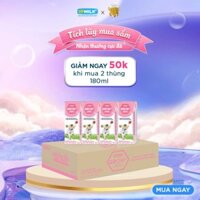 [Thùng 48 hộpx180ml] Sữa VPMIlk Grow+ DÂU dinh dưỡng thơm ngon, hỗ trợ bé phát triển toàn diện