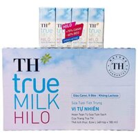 Thùng 48H x180ml - Sữa TH true MILK HILO 180 ml sữa Tươi Tiệt Trùng Vị Tự Nhiên