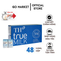 Thùng 48Hộp x 110ml -  Sữa Tươi Tiệt Trùng TH True Milk Có Đường  - Không Đường