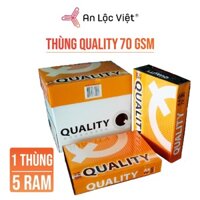 [THÙNG 5 RAM] Giấy A4 Quality 70 - 80 gsm 500 tờ giấy đẹp in rõ nét không lo kẹt giấy