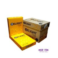 Thùng 5 Ream giấy A4 trắng định lượng 70gsm DELIGHT (500 tờ/ ream)