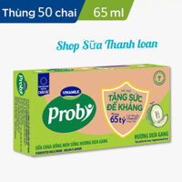 THÙNG 50 CHAI SỮA CHUA UỐNG PROBI DƯA GANG - LỐC 5 CHAI 65ML