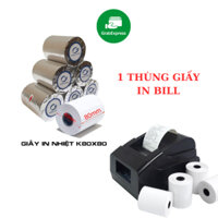 THÙNG 50 CUỘN GIẤY IN BILL K80x80 - N1900 GIẤY IN HÓA ĐƠN 80MM / GIẤY IN NHIỆT K80