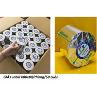 (THÙNG 50 CUỘN) Giấy in nhiệt K80*80 sử dụng cho tất cả máy in nhiệt và máy pos OCha in bill in hóa đơn (50 CUỘN K80x80)