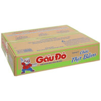 Thùng 50 gói cháo Gấu đỏ vị gà và vị thịt bằm - Shop THU QUÂN
