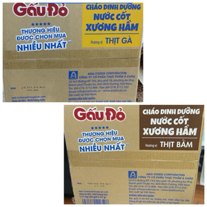 Thùng 50 Gói Cháo Gấu Đỏ Vị Thịt Bằm