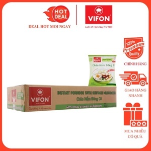 Thùng 50 gói cháo nấm đông cô Vifon 70g