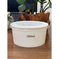 Thùng 500 tô giấy 1000ml màu trắng + nắp