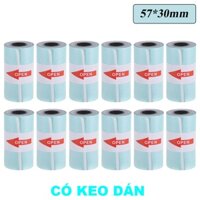 [THÙNG 50CUỘN] GIẤY IN NHIỆT K57x30 DÁN ĐƯỢC DÀNH CHO MÁY CON MÈO MÁY IN BLUETOOTH CẦM TAY MINI LIÊN TỤC MINI  [50 CUỘN]