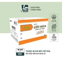 Thùng 50g x 48 gói Bột Cốt Dừa TÀI KÝ - Hàng Chính Hãng, Date Mới Nhất