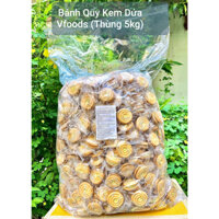 [THÙNG 5KG] Bánh Quy KEM DỨA VFOODS THÁI LAN [HSD: 2024] | Ăn Vặt Cho Bé|