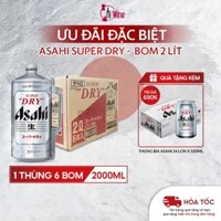 Thùng 6 Can 2L Bia Asahi Super "DRY" Chính Hãng Nhật Bản (2L/Can)