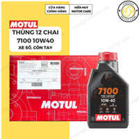 Thùng 6 chai, 12 chai Dầu nhớt Motul 7100 10w40 & 10w50 - Sản xuất tại Việt Nam