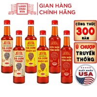 [Thùng 6 chai - 3 vị] Nước Mắm Nhỉ Làng Chài Xưa Cá Cơm Than, Tôm Biển, Cá Cơm Ruột Đỏ 525ml/chai nhựa cao cấp