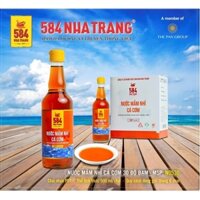 Thùng 6 chai nhựa 30 độ Nước mắm Nhỉ Cá cơm - 584 Nha Trang - Loại 30 độ đạm - Chai nhựa PET 500 ml (MSP: N0530)