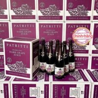 Thùng 6 Chai Nước ép nho Patritti Sparkling Grape Juice Úc chai 750ml