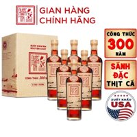 [Thùng 6 chai nước mắm ngon] Nước Mắm Tĩn cá cơm than Nhãn Đỏ Độ Đạm 40N Thùng 6 Chai Thủy Tinh 500ml/chai