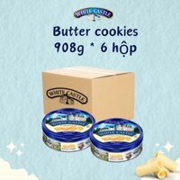 Thùng 6 hộp bánh quy bơ Torto Malaysia hộp thiếc 908g White Castle Butter Cookies