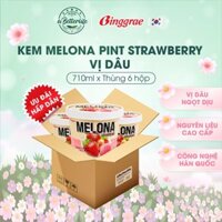 Thùng 6 hộp kem dâu Hàn Quốc Binggrae Melona Strawberry Pint ABetterLife