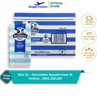 [Thùng 6 Hộp] Sữa DEVONDALE 2L Sữa Tươi Nguyên Kem - 6 HỘP 2L - Sữa Tươi Nhập Khẩu Úc