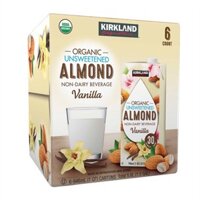 Thùng 6 Hộp Sữa hạnh nhân hữu cơ Kirkland Mỹ 1 Lit - unsweetenned organic almond milk